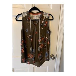 Floral print tank top
